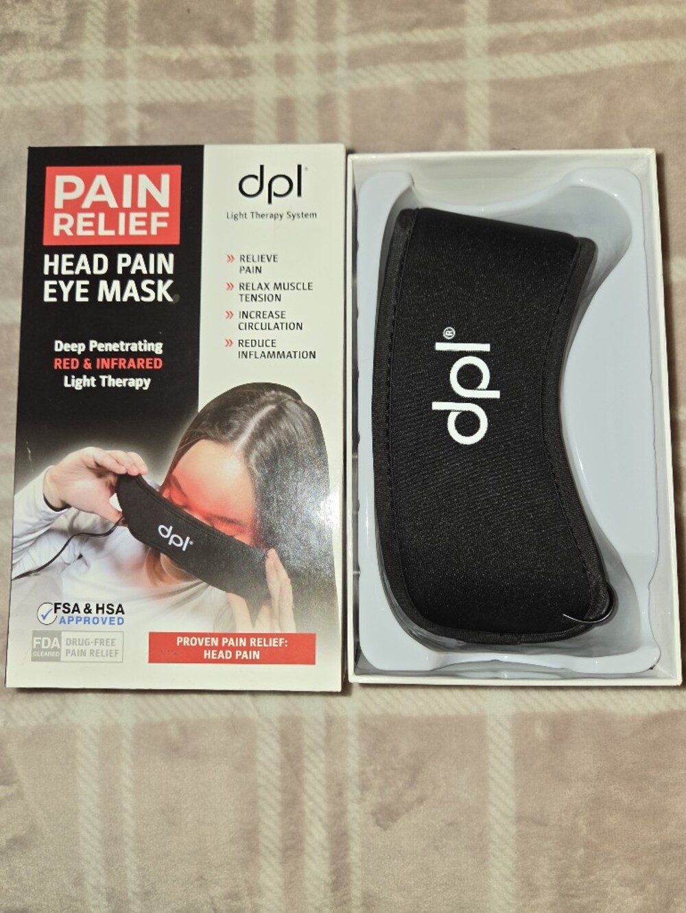 DPL Pain Relief Head Red Light Eye Mask